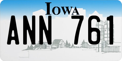 IA license plate ANN761
