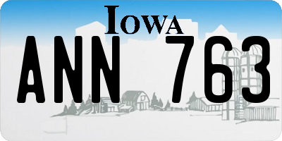 IA license plate ANN763