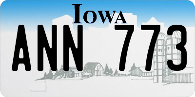 IA license plate ANN773