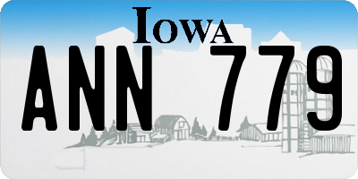 IA license plate ANN779