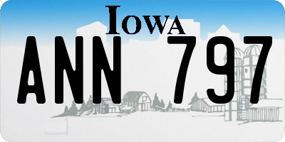IA license plate ANN797