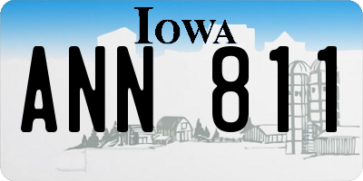 IA license plate ANN811