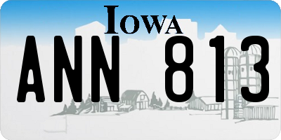IA license plate ANN813