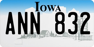 IA license plate ANN832