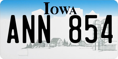 IA license plate ANN854
