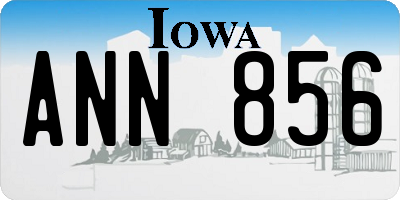 IA license plate ANN856