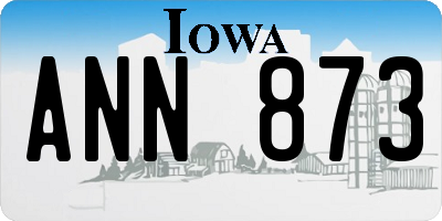 IA license plate ANN873
