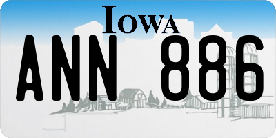 IA license plate ANN886