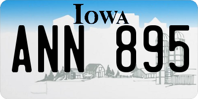 IA license plate ANN895