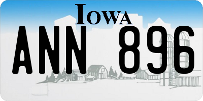 IA license plate ANN896