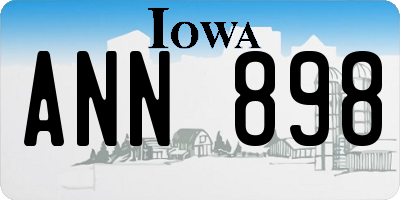 IA license plate ANN898