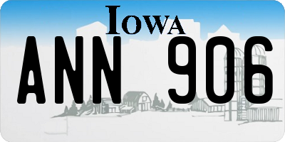 IA license plate ANN906