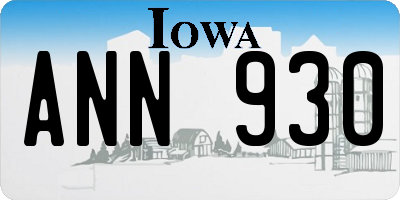 IA license plate ANN930