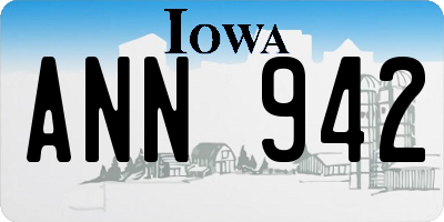 IA license plate ANN942