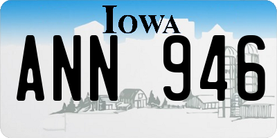 IA license plate ANN946