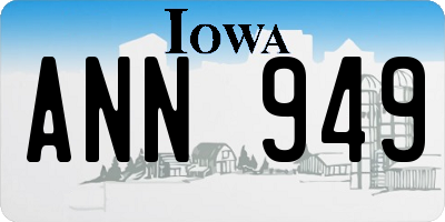 IA license plate ANN949