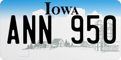 IA license plate ANN950