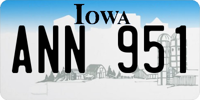 IA license plate ANN951