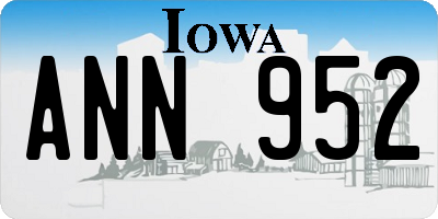 IA license plate ANN952