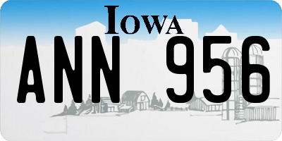 IA license plate ANN956