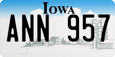 IA license plate ANN957