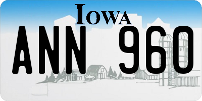 IA license plate ANN960