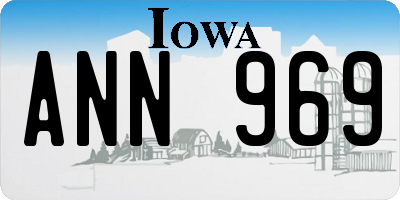 IA license plate ANN969