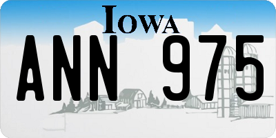 IA license plate ANN975