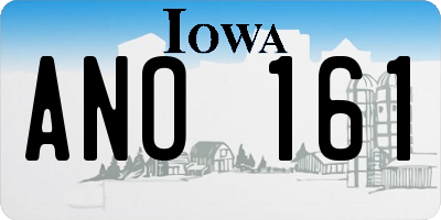 IA license plate ANO161