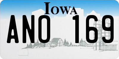 IA license plate ANO169