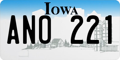 IA license plate ANO221