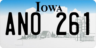 IA license plate ANO261