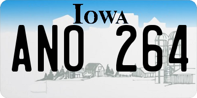 IA license plate ANO264