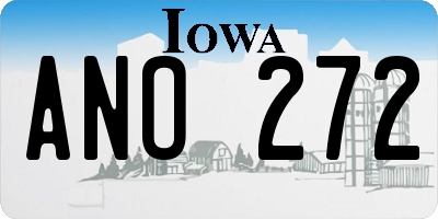 IA license plate ANO272