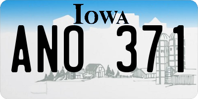 IA license plate ANO371