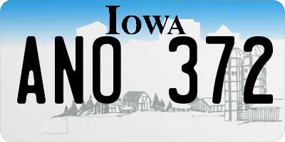 IA license plate ANO372