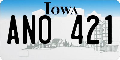 IA license plate ANO421