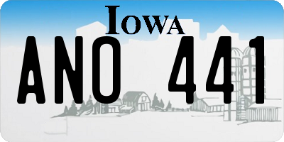 IA license plate ANO441