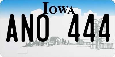 IA license plate ANO444
