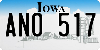 IA license plate ANO517