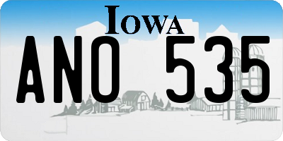 IA license plate ANO535