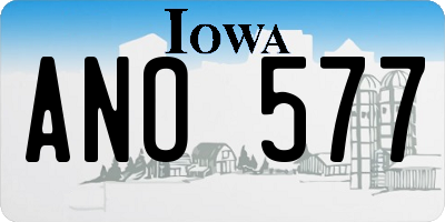 IA license plate ANO577