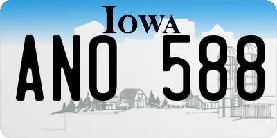 IA license plate ANO588