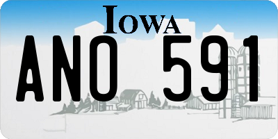 IA license plate ANO591