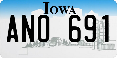 IA license plate ANO691