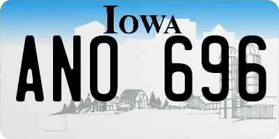 IA license plate ANO696