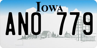 IA license plate ANO779