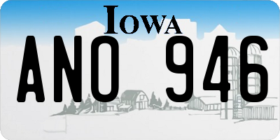 IA license plate ANO946