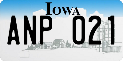 IA license plate ANP021