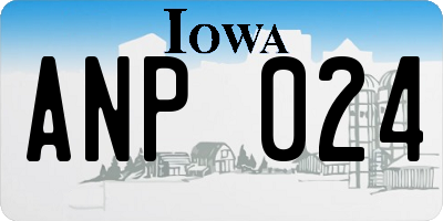 IA license plate ANP024